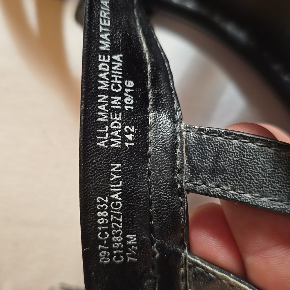 White Mountain Black Strappy Sandals - Picture 9 of 12